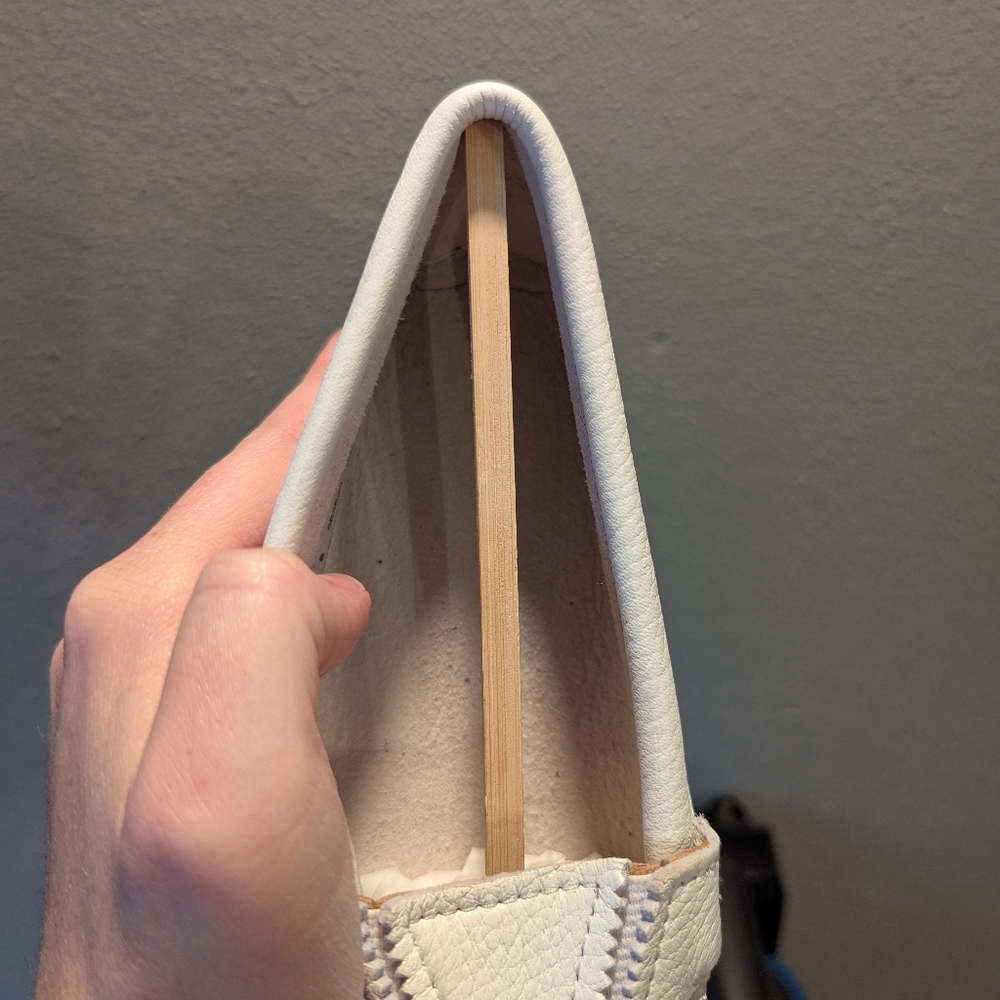 Minnetonka White Deerskin Leather Moccasins 6WWW - Picture 7 of 7